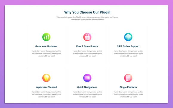 3 Colorful Services UI Elements