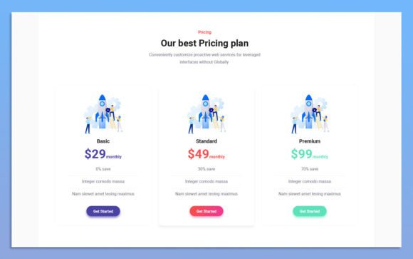 9. Pricing Plan UI Elements: Creative and Colorful Designs for Modern Websites