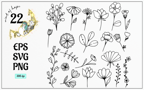 Bringing Organic Charm to Design with Flower Doodle Freehand Drawing Elements