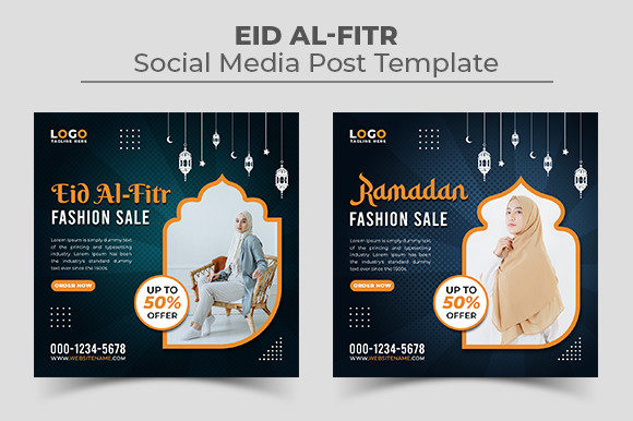 Elevate Your Brand with Professional Eid Fashion Social Media Post Banners