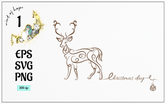 Evaluating the Luxury Christmas Reindeer Swirl Design Asset