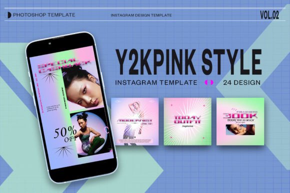 Evaluating the Y2KPINK Instagram Template PSD for Social Media Design
