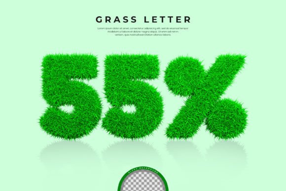 Green Grass of 55 off in 3d Text Render: Elevating Your Visual Design Workflow