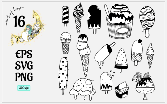 Ice Cream Doodle Hand Drawn: A Versatile Design Asset for Creative Projects