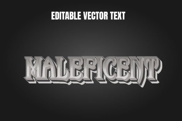 Maleficent Editable Text Effect Guide