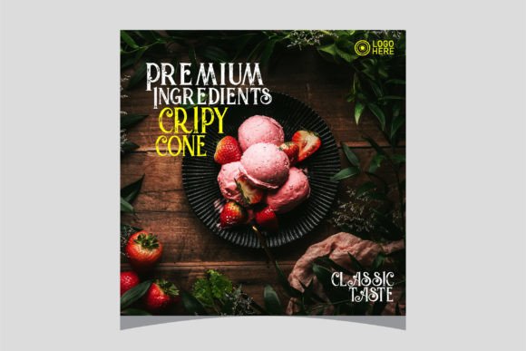Strategic Visuals: Leveraging Ice Cream Social Media Post Templates for Brand Growth